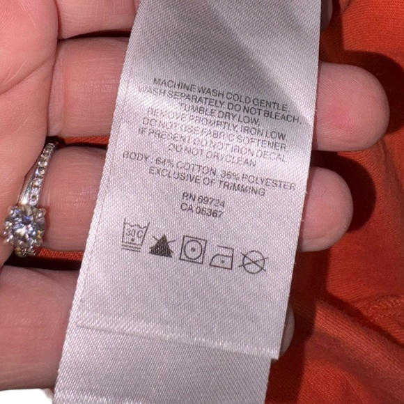 🌟 2for$30 Columbia Women Size XL Orange Cotton Short Sleeve Omni Free Shirt top - Picture 9 of 12